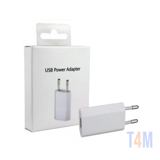 USB Power Adaptor for iPhone and Android 5W White